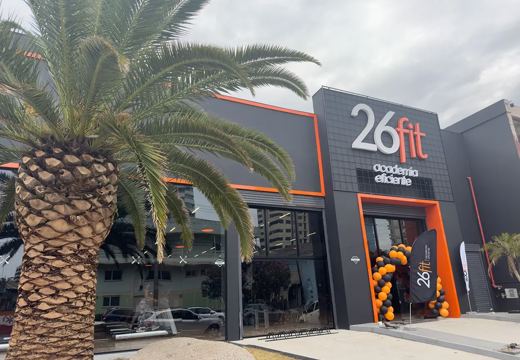 Fachada da unidade 26fit Tramandaí.